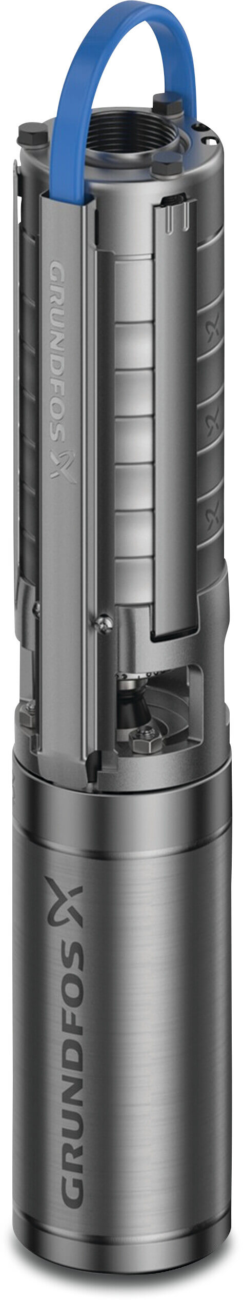 Grundfos 4" Tauch-Brunnenpumpe Edelstahl 1 1/2" Innengewinde 7.1A 230VAC Typ SP5A-12