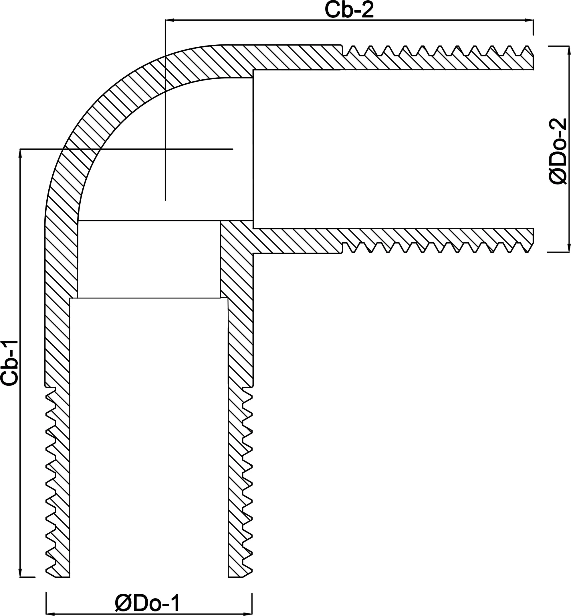 Profec Nr. 3 Bend 90° cast iron galvanised 3/4" male thread 25bar DVGW