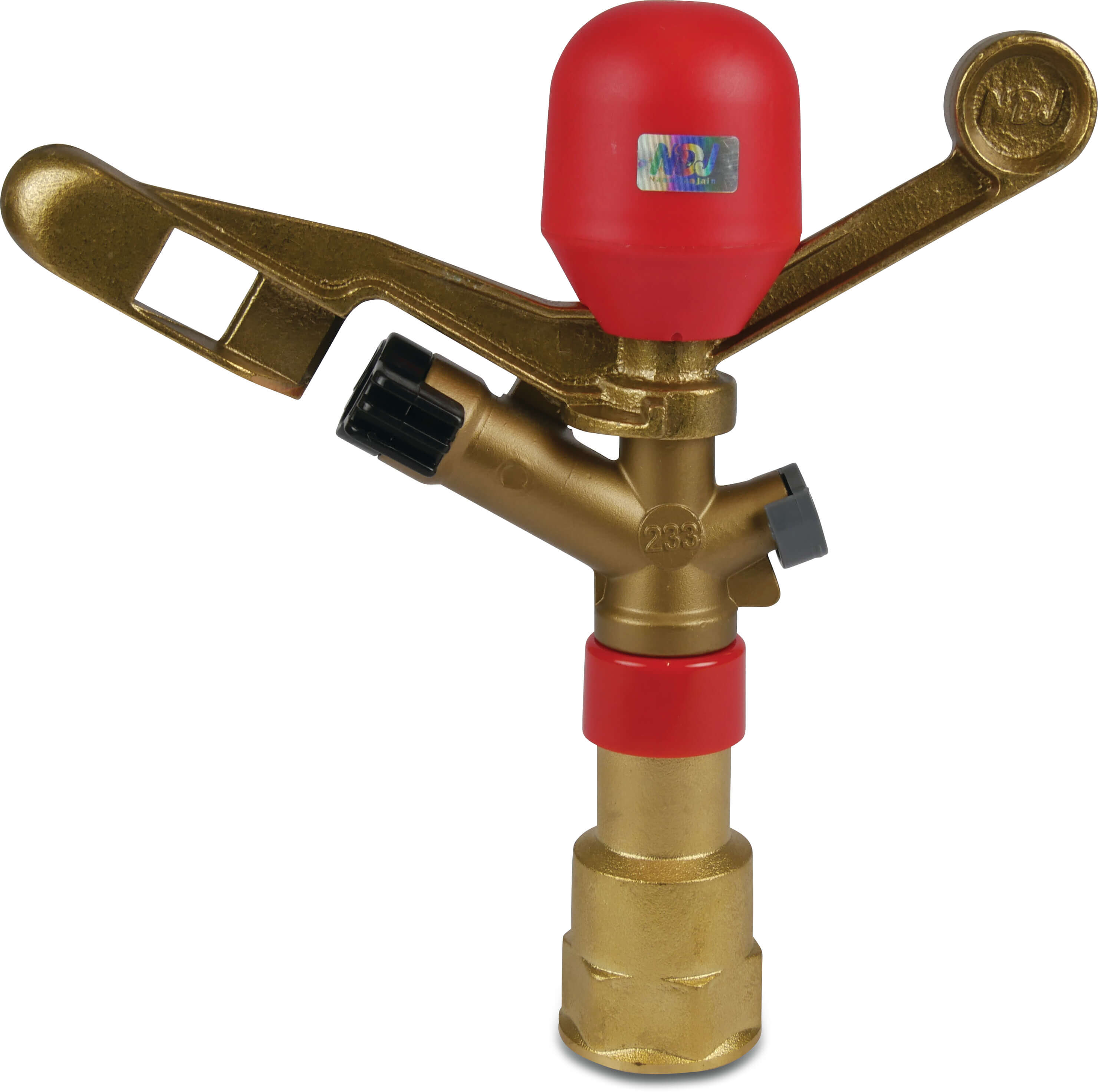 NaanDan Full circle sprinkler brass 3/4" female thread 4,0 x 2,5 mm brass type 233B