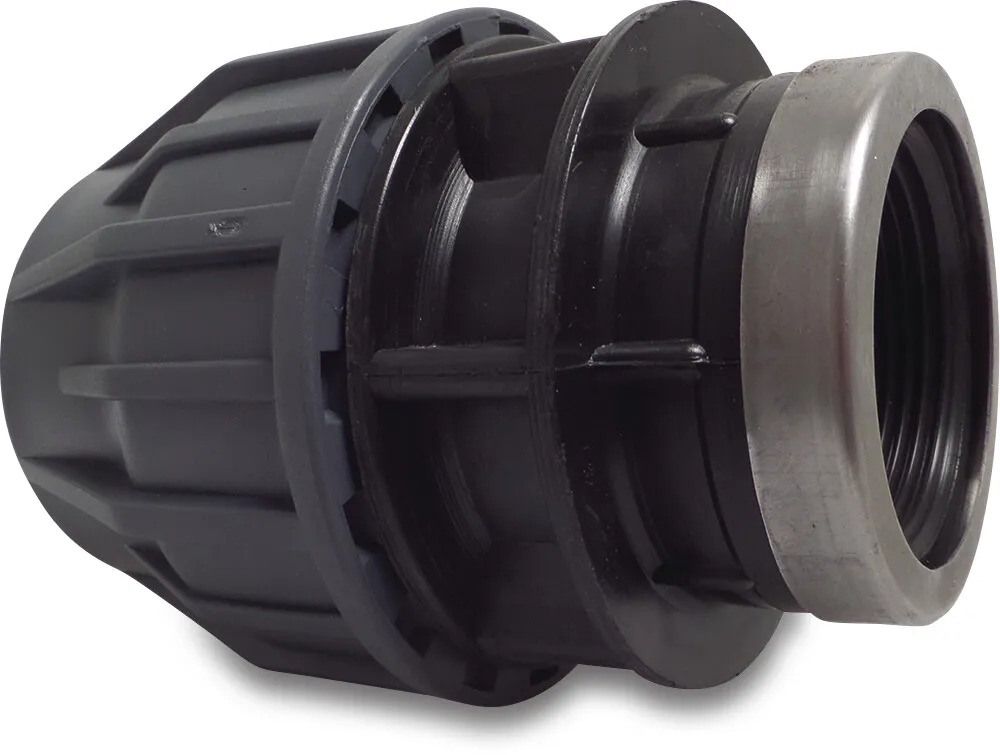 Jasonflex Mufa przejściowa PP 50 mm x 1 1/2" zacisk x GW 16bar szaro-czarny