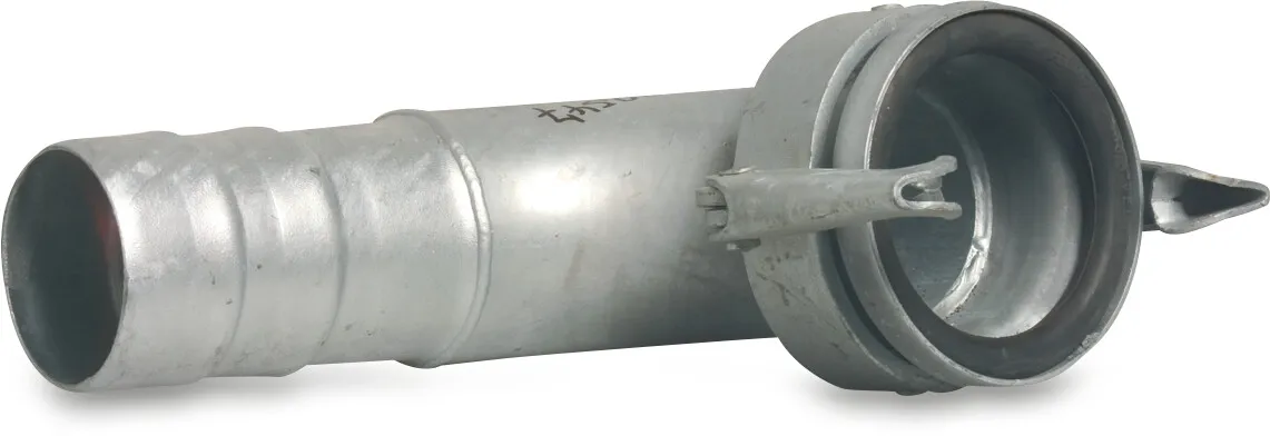 Quick coupler bend 90° steel female part Perrot x hose tail type Perrot