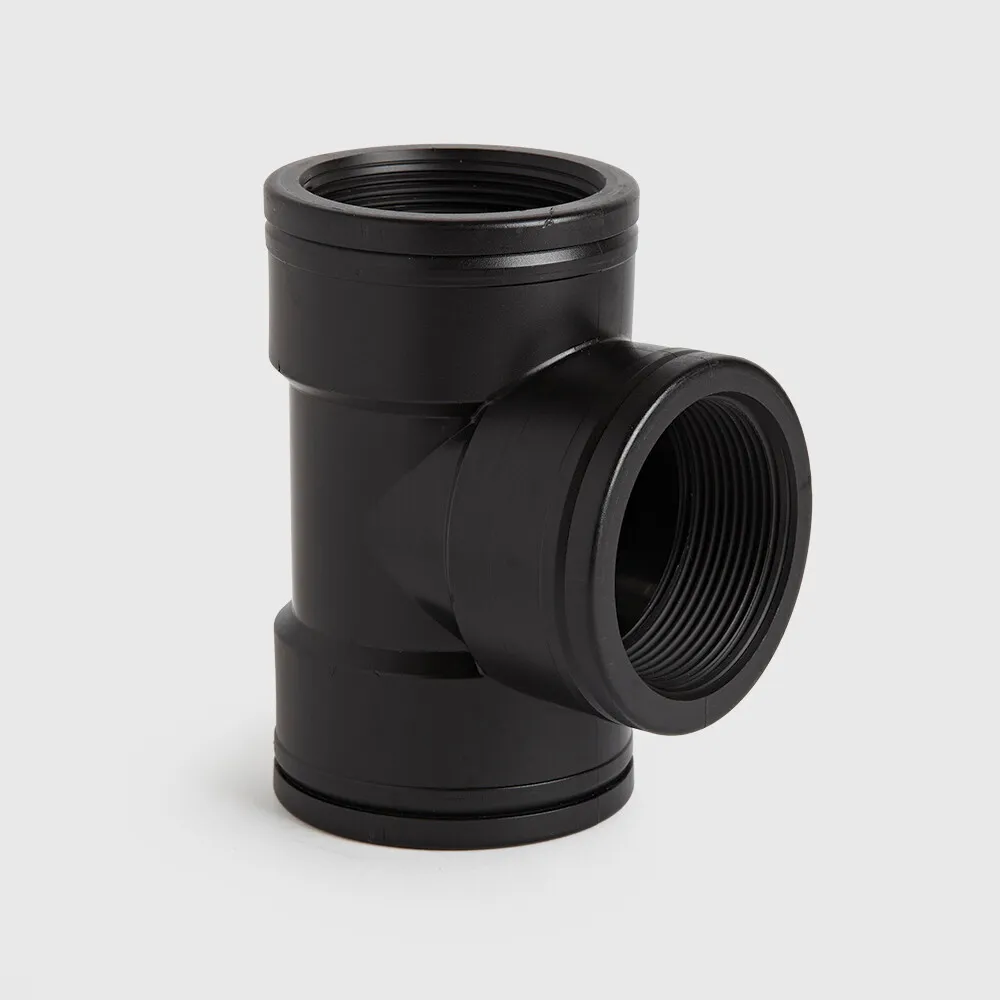 T-piece 90° PP 2" female thread 10bar black