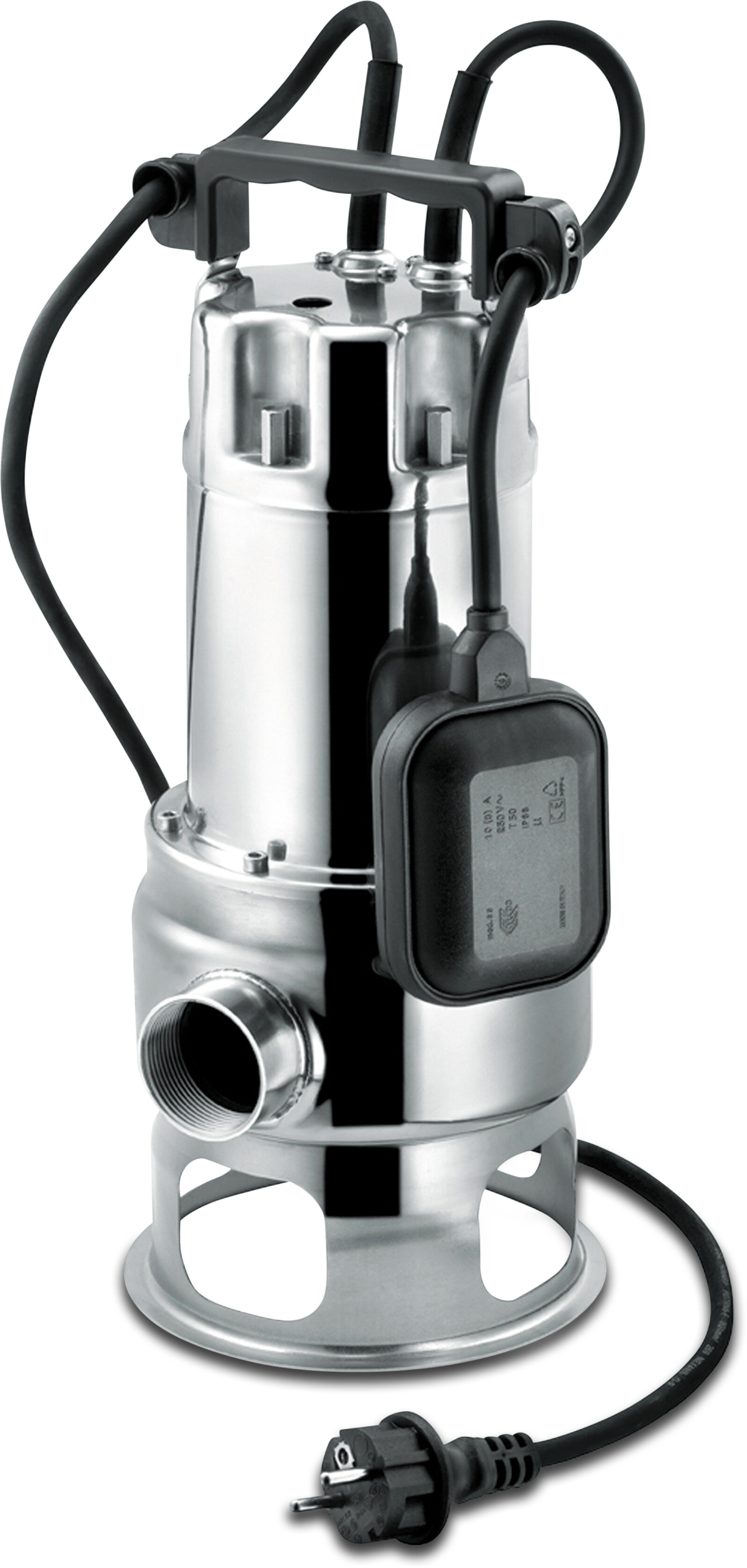 Foras Tauchpumpe Edelstahl 1 1/2" Innengewinde 6,2A 230VAC Grau Typ DS 100 set-back Vortex