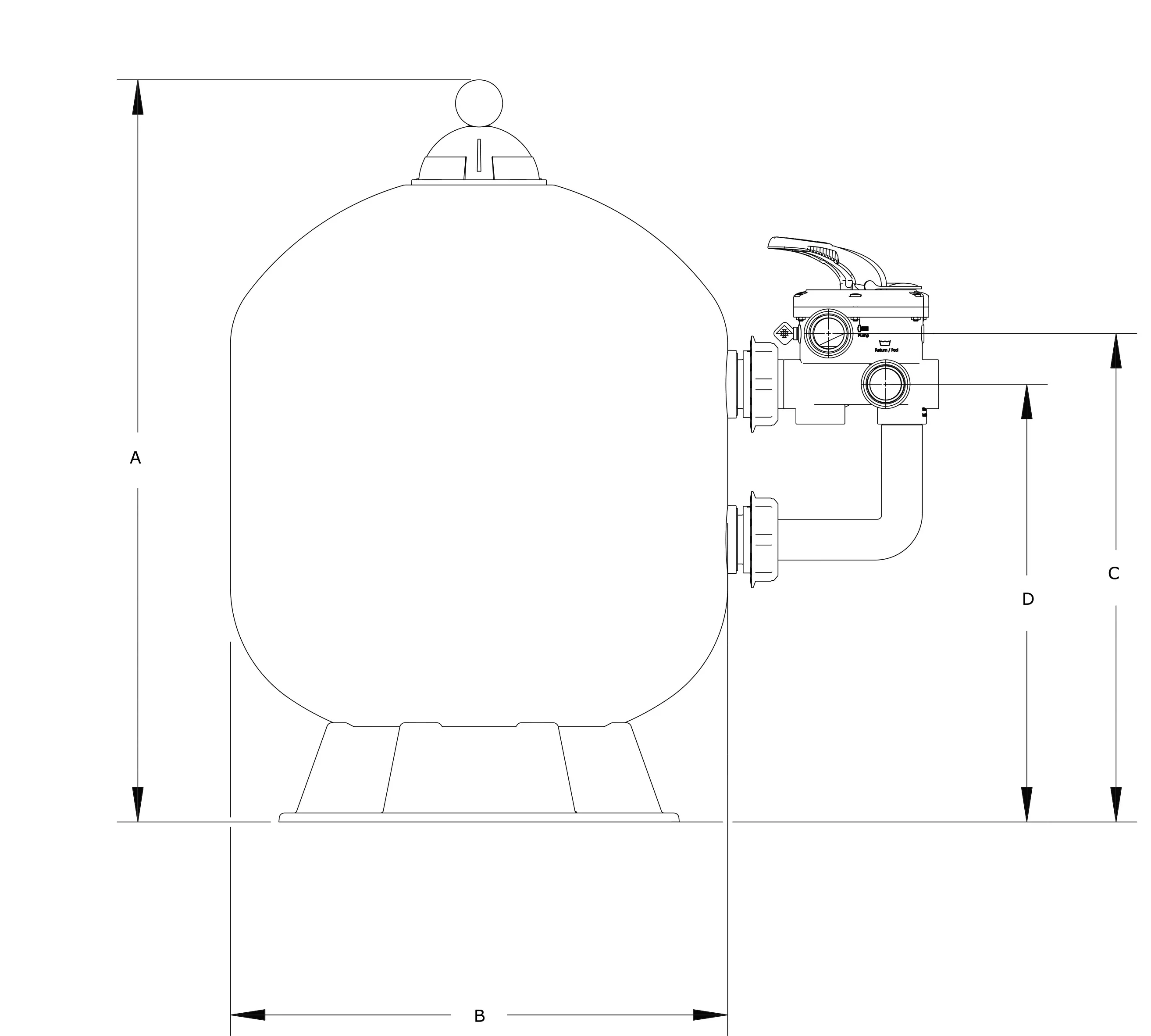 Norsup Sandfilter PP 1 1/2" Innengewinde 3,75bar Grau Typ S530