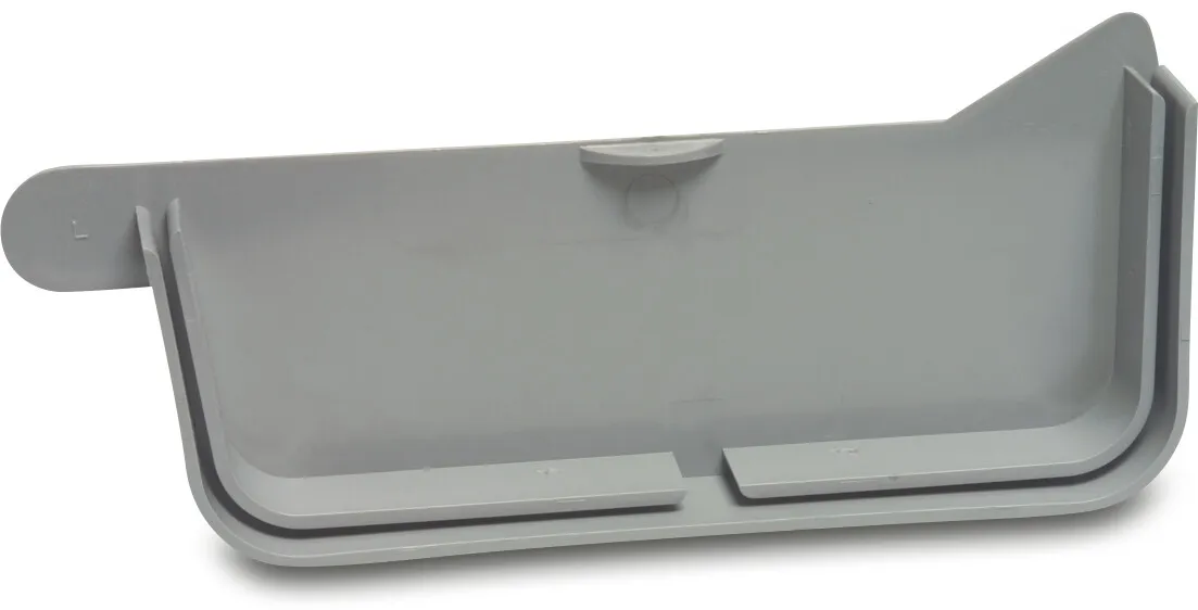 Endkappe PVC-U 187 mm Klebe Grau Typ Links