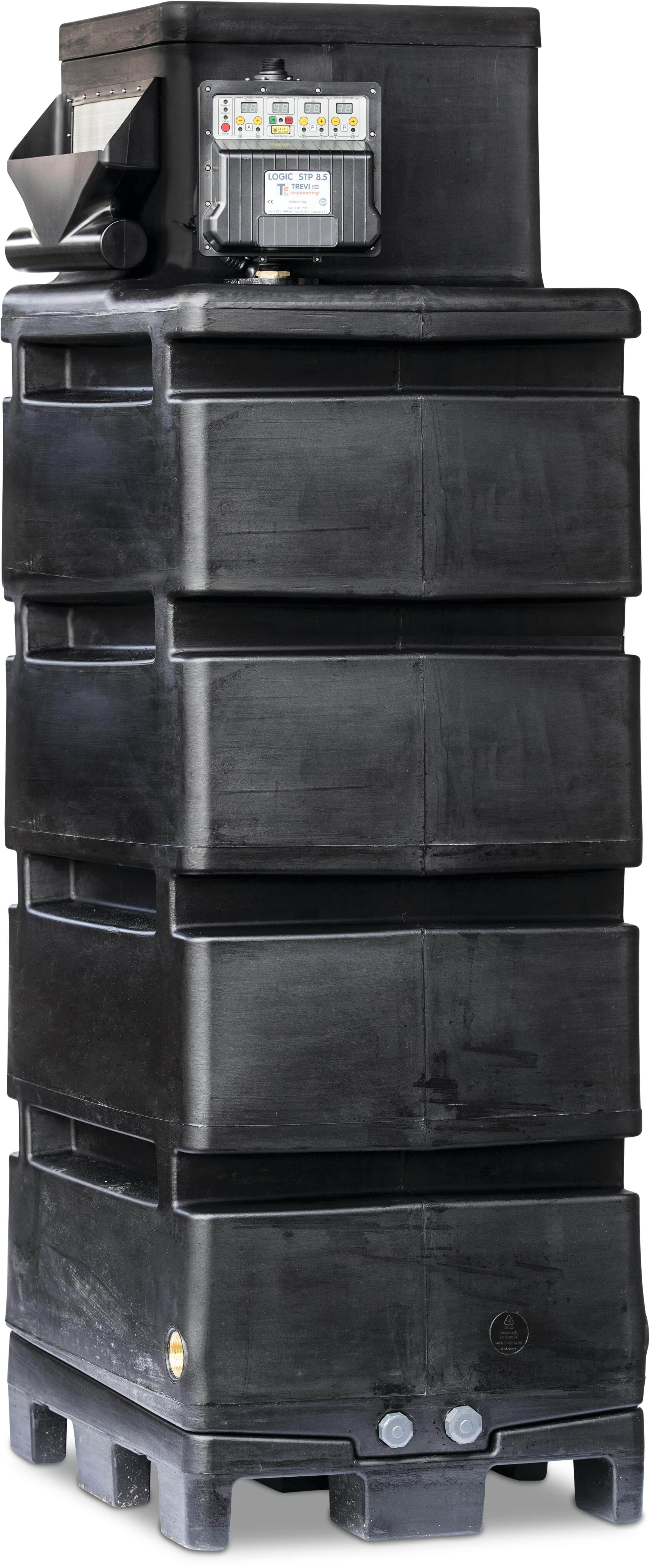 Trykforøgeranlæg 3/4" x 1" udvendig gevind 230VAC BELGAQUA type Hydrobox 1000 med E-Tech VN5/7T & Logic STP 8.9