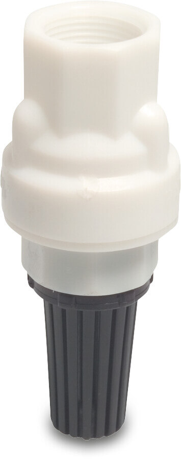 Foot valve spring loaded PA 1 1/2" female thread 10bar white type 2730