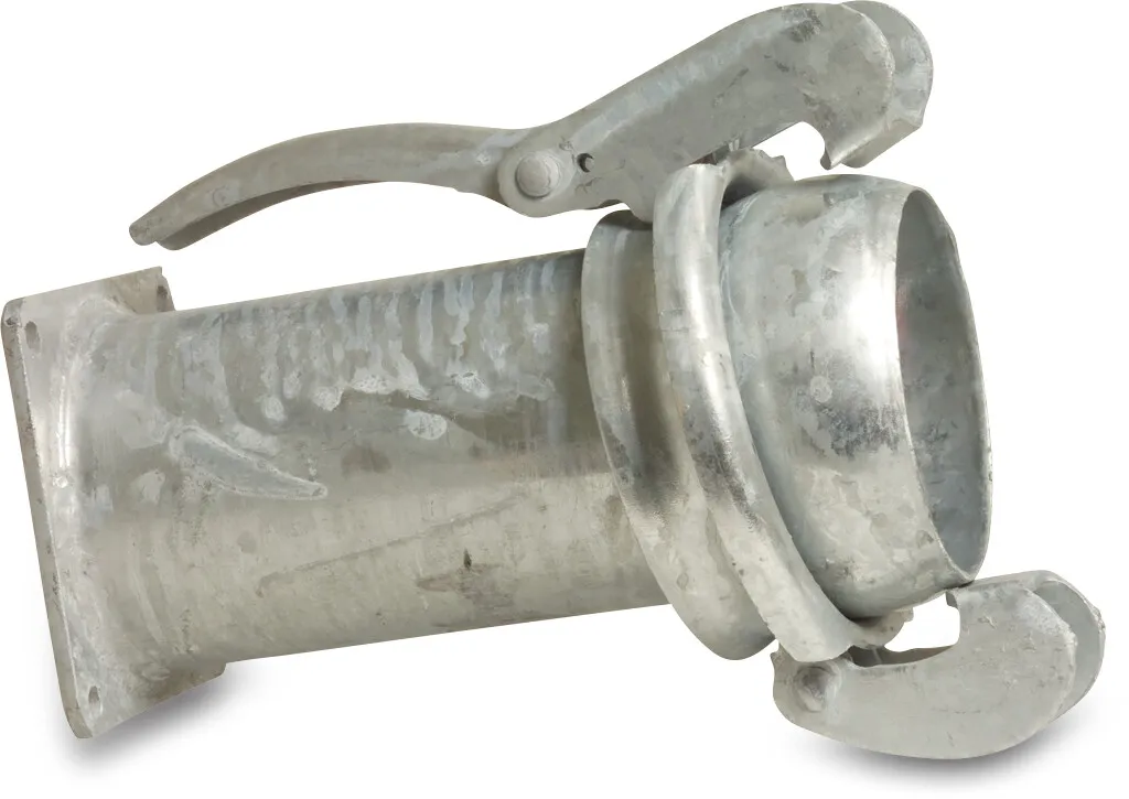 Snelkoppeling staal gegalvaniseerd 159 mm x 6" M-deel Bauer x vierkantflens type Bauer