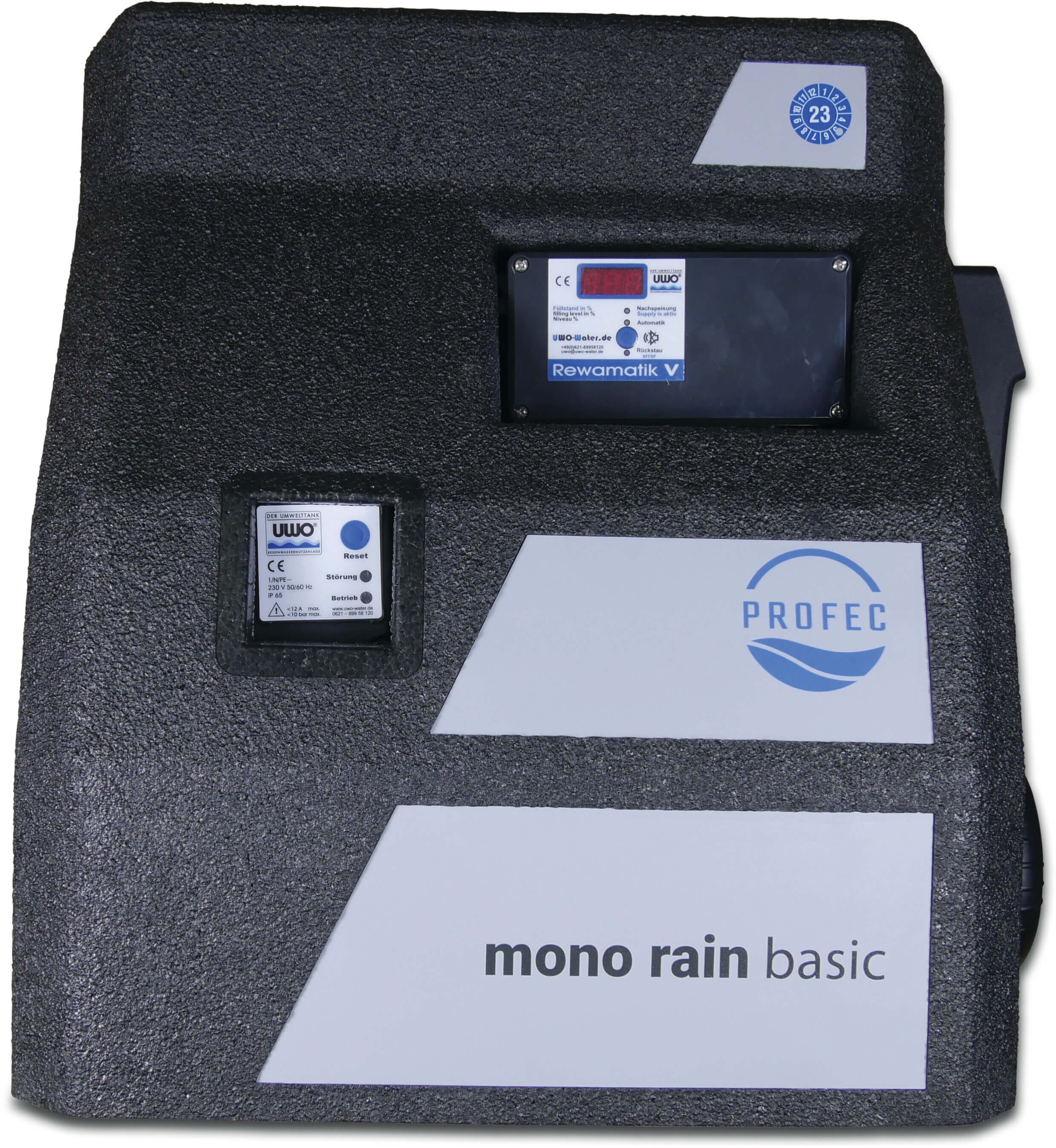 Profec Rainwater supply manager 4bar black DVGW type Mono rain basic with self priming pump and pressure switch