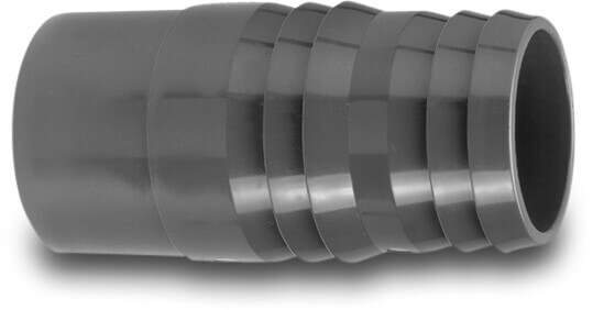 VDL Hose tail adaptor PVC-U 50 mm glue spigot x hose tail grey