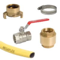 Brass fittings, valves, hoses