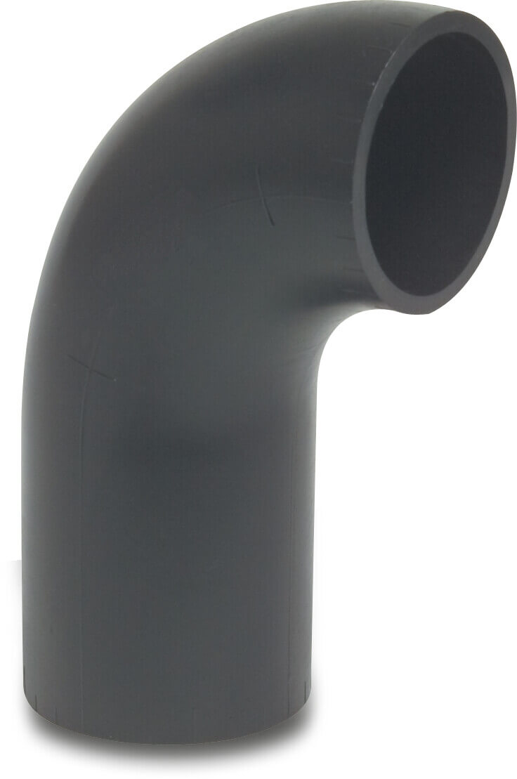 Courbe à 90° PE80 63 mm mâle à souder SDR26 5bar noir type longue