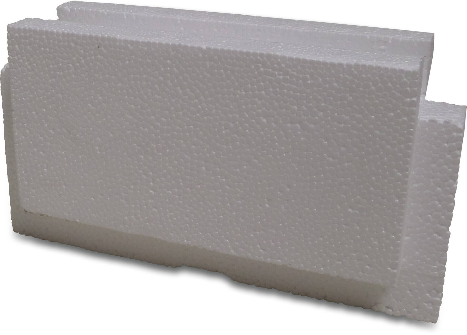 Endestykke til pool byggeblok EPS25 300 mm hvid