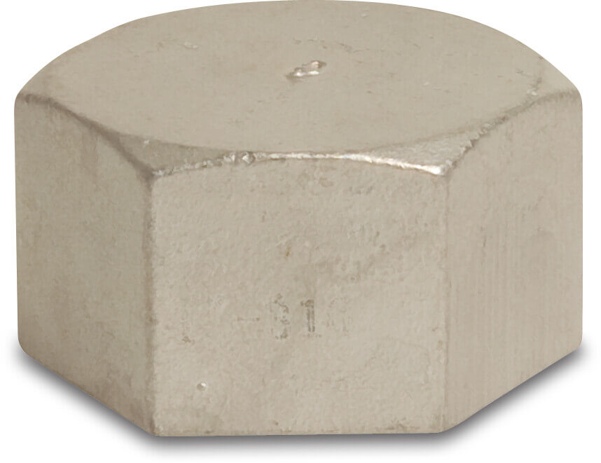 Profec Nr. 300 Cap stainless steel 316 4" female thread 16bar type octagon