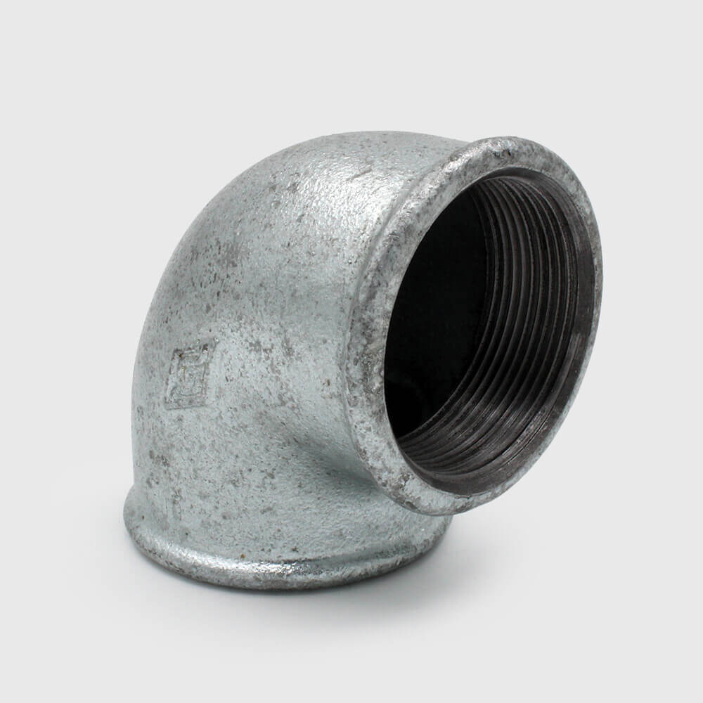 Profec Nr. 90 Knie 90° gietijzer gegalvaniseerd 3/4" binnendraad 25bar DVGW