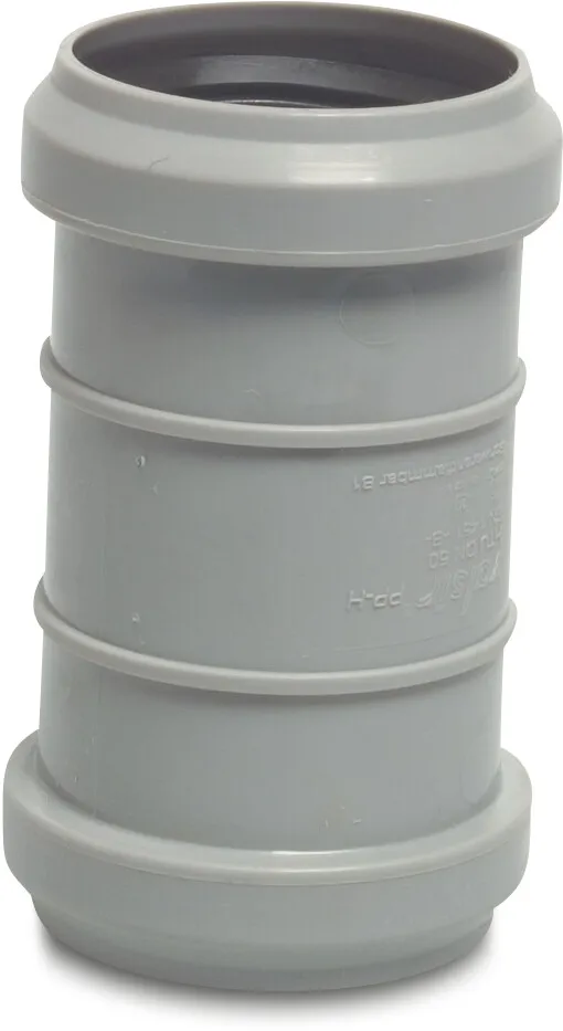 Drainage repair socket PP 50 mm ring seal grey