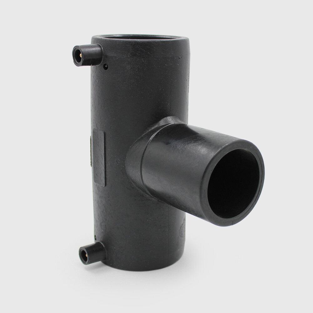 Profec Reducer T-piece 90° PE100 75 mm x 63 mm x 75 mm spigot SDR11 10bar 16bar black DVGW