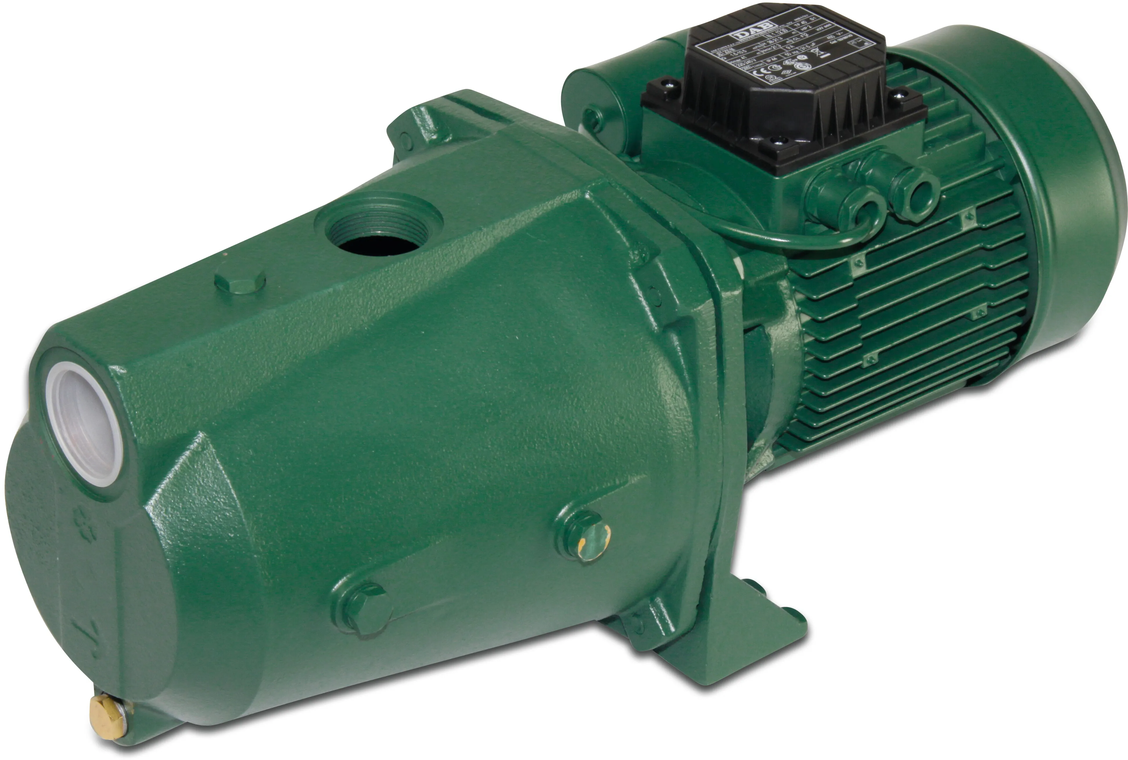 DAB Jet pump cast iron 1 1/2" x 1 1/4" female thread 6bar 9A 230VAC green self priming type JET 200 M