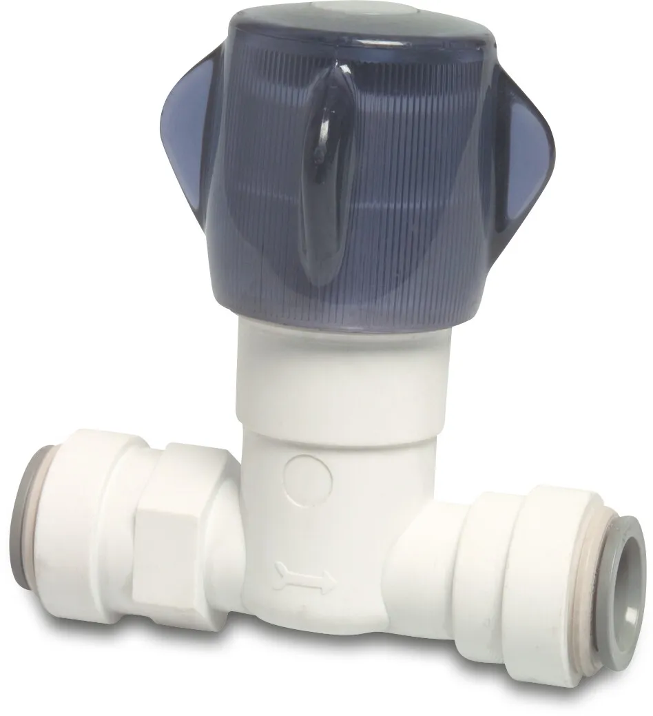 Speedfit Ball valve POM 15 mm push-in 10bar white DVGW/KIWA/WRAS