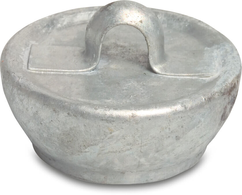 Endestykke kobling stål galvaniseret 108 mm han-del Perrot type Perrot