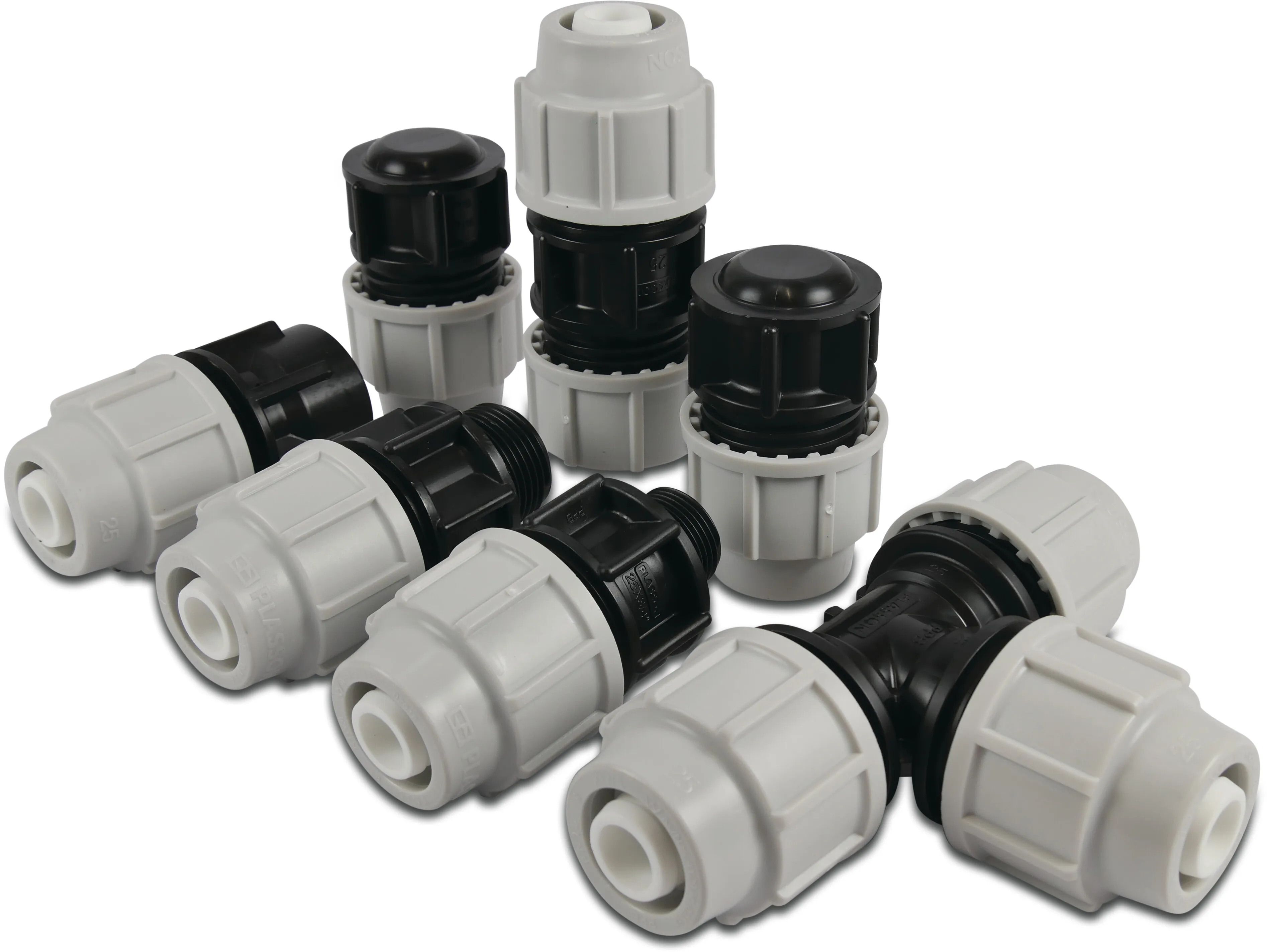 Rain Bird Header fittings 25 mm black/grey type QF