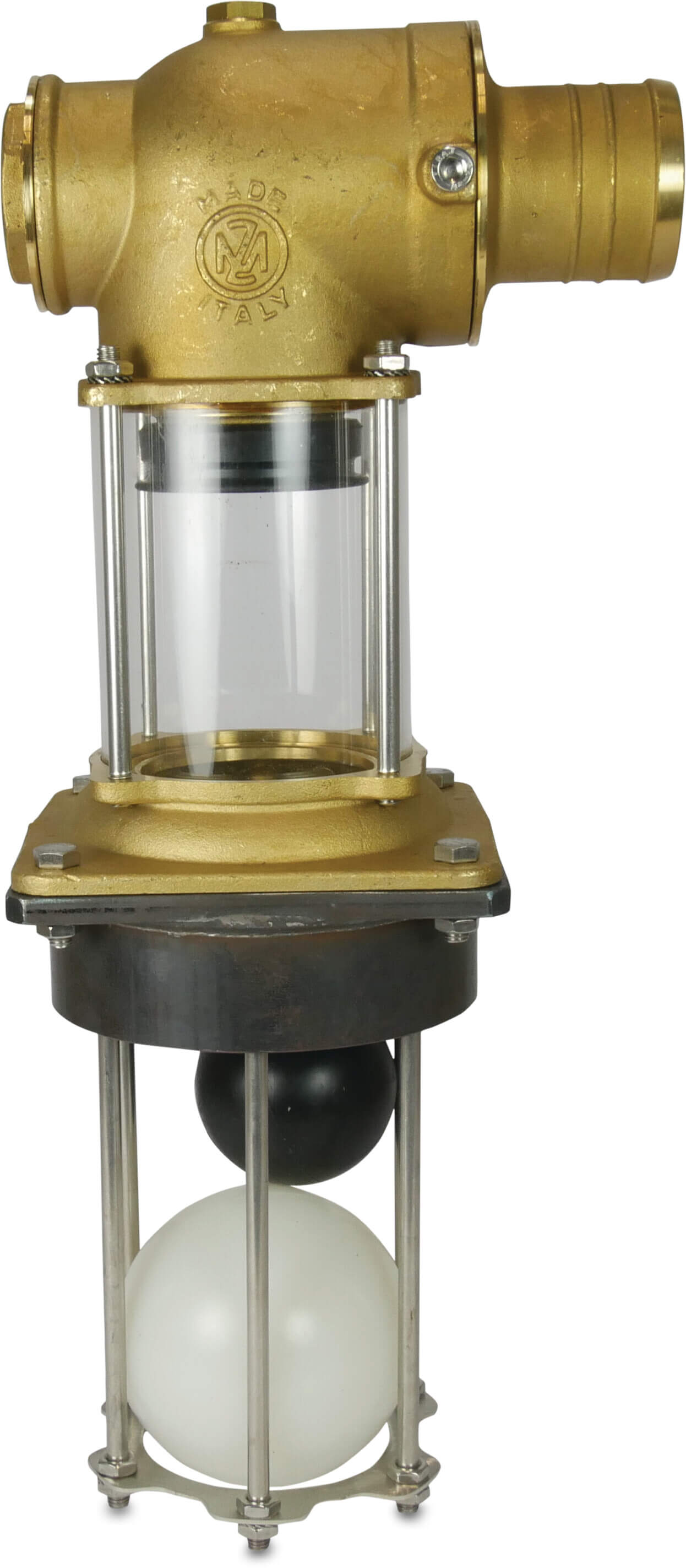 MZ Overflow valve brass 60 mm hose tail 4bar DN60 type 0180