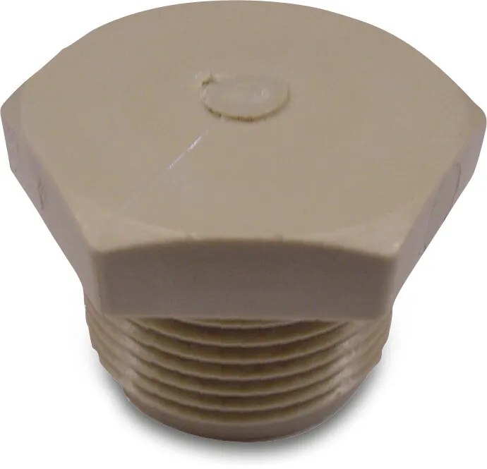Bouchon PP 1" filetage mâle 10bar beige