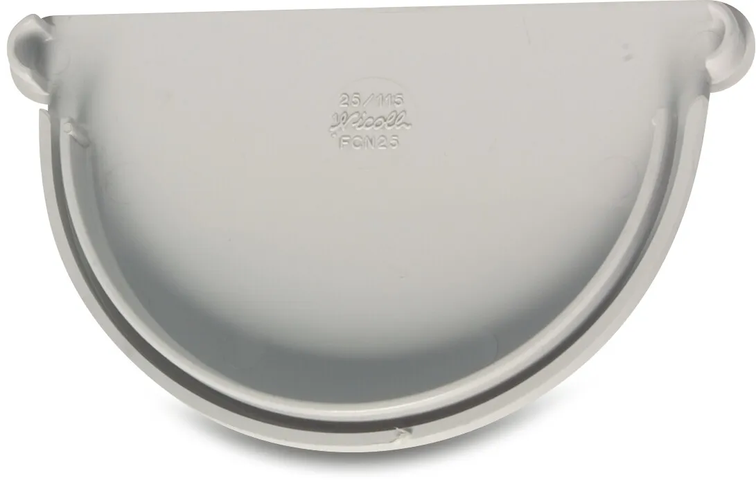 Endestykke til udløb PVC-U 170 mm lim grå type Universal