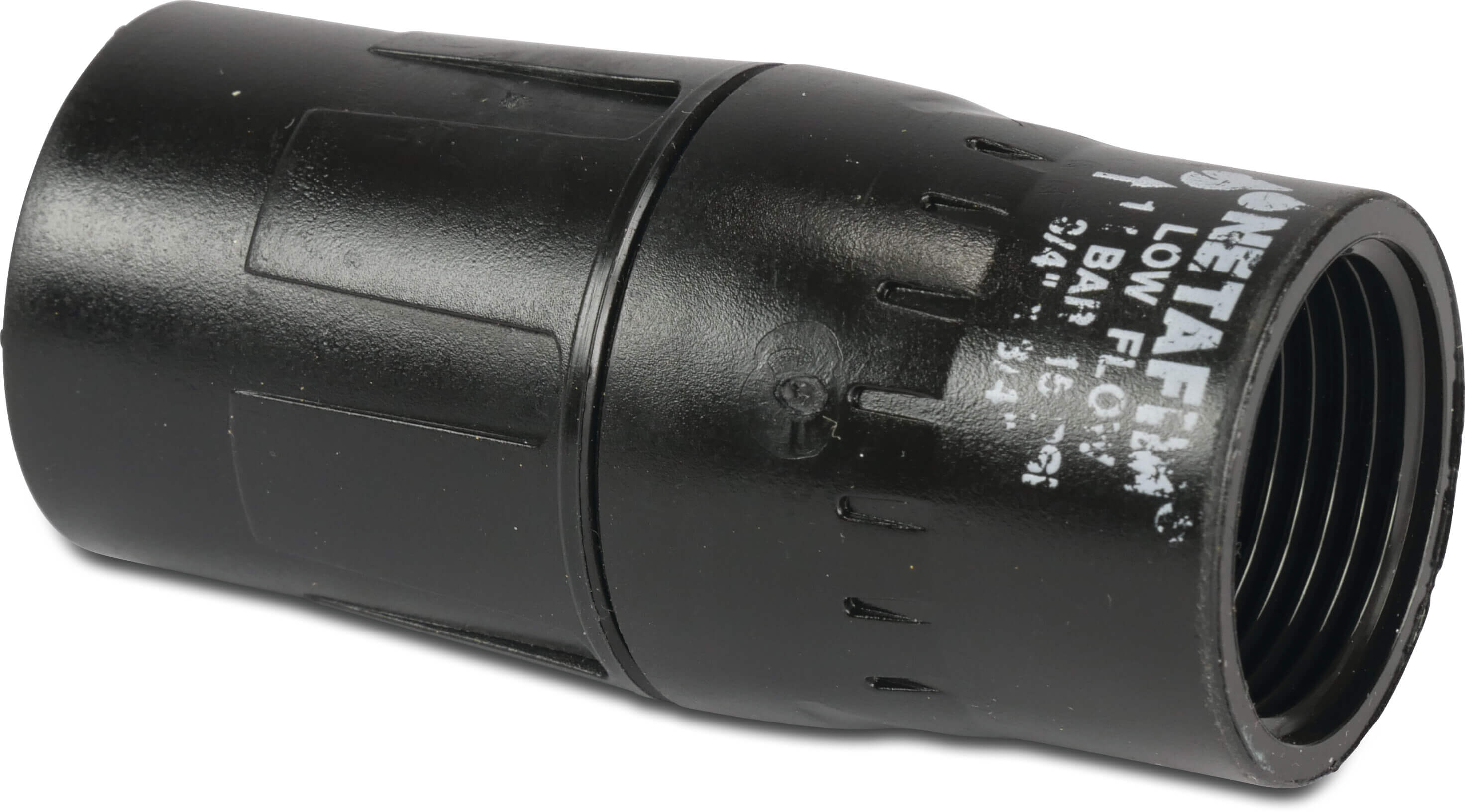 Netafim Pressure regulator plastic 3/4" female thread 10bar black type In-line PRV 2.5 bar