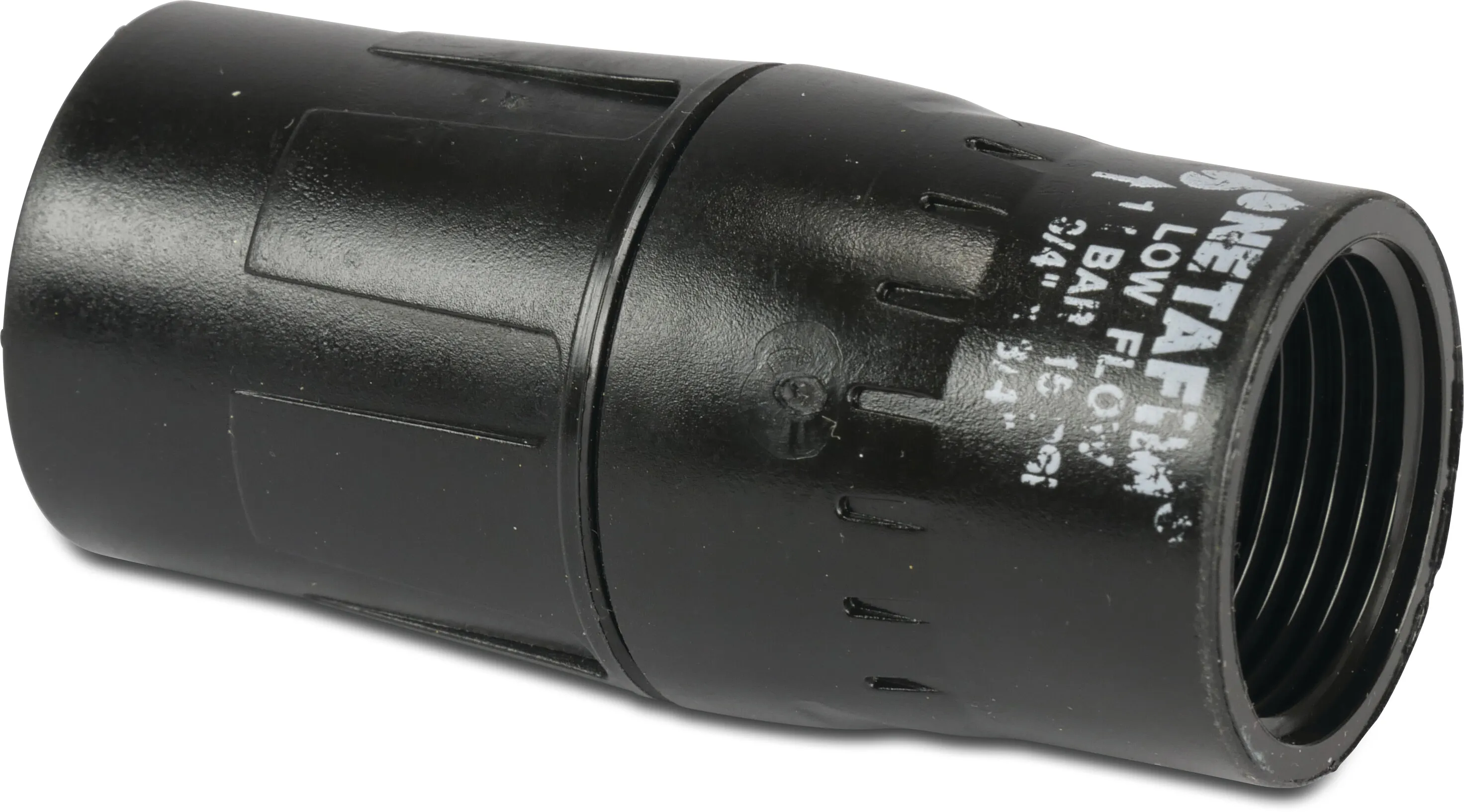 Netafim Pressure regulator plastic 3/4" female thread 10bar black type In-line PRV 1.4 bar