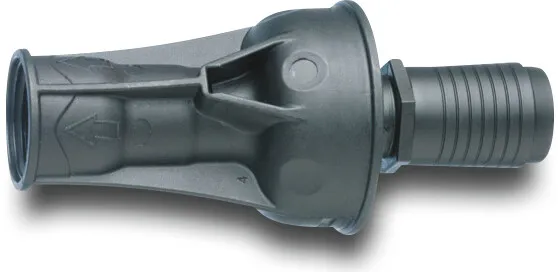 NaanDan Rückflussverhinderer Kunststoff 1/2" x 20 mm Innengewinde x Tülle Schwarz
