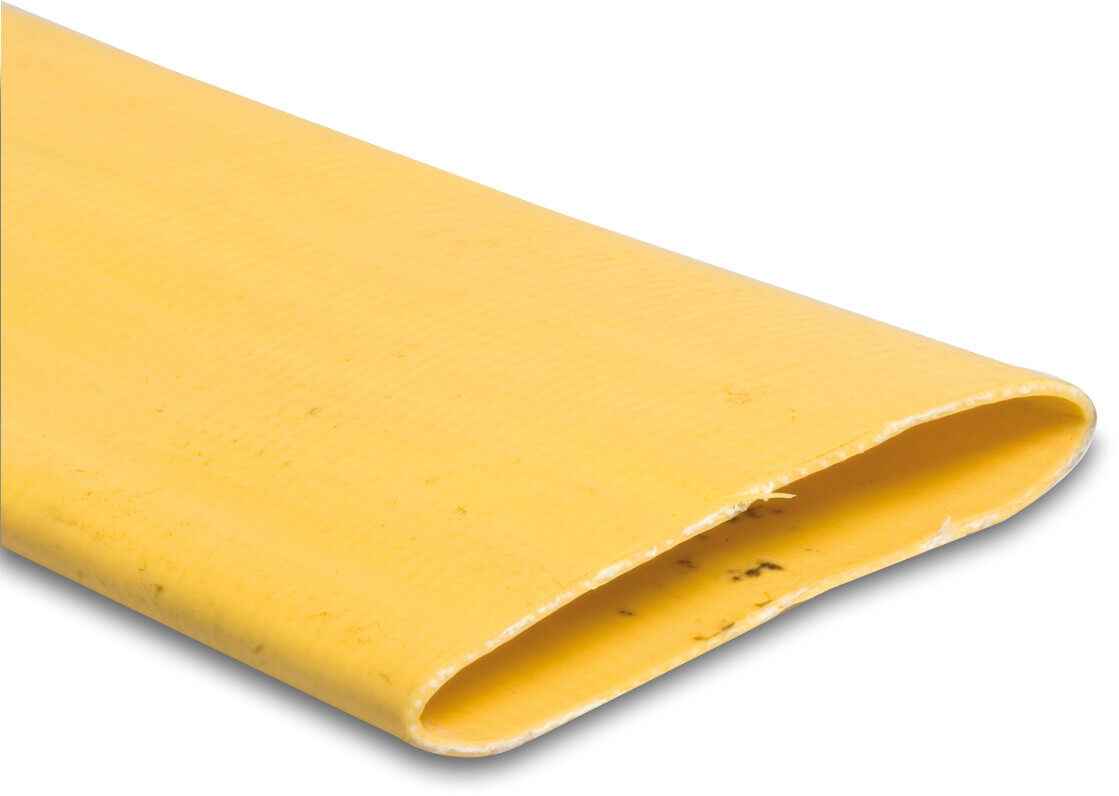 Hydro-S Plat oprolbare slang PVC 203 mm 2bar geel 50m