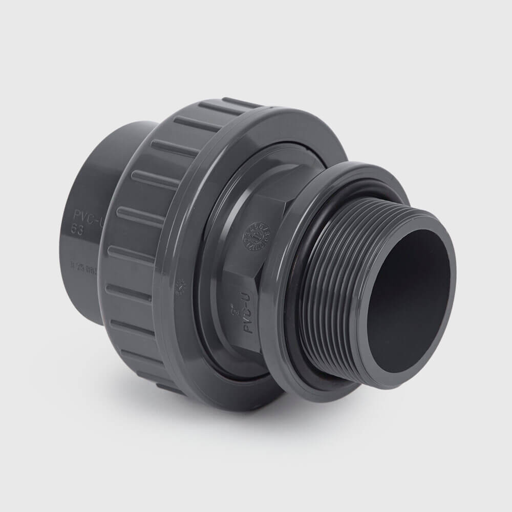 VDL Koppeling PVC-U 32 mm x 1" lijmmof x buitendraad 10bar grijs