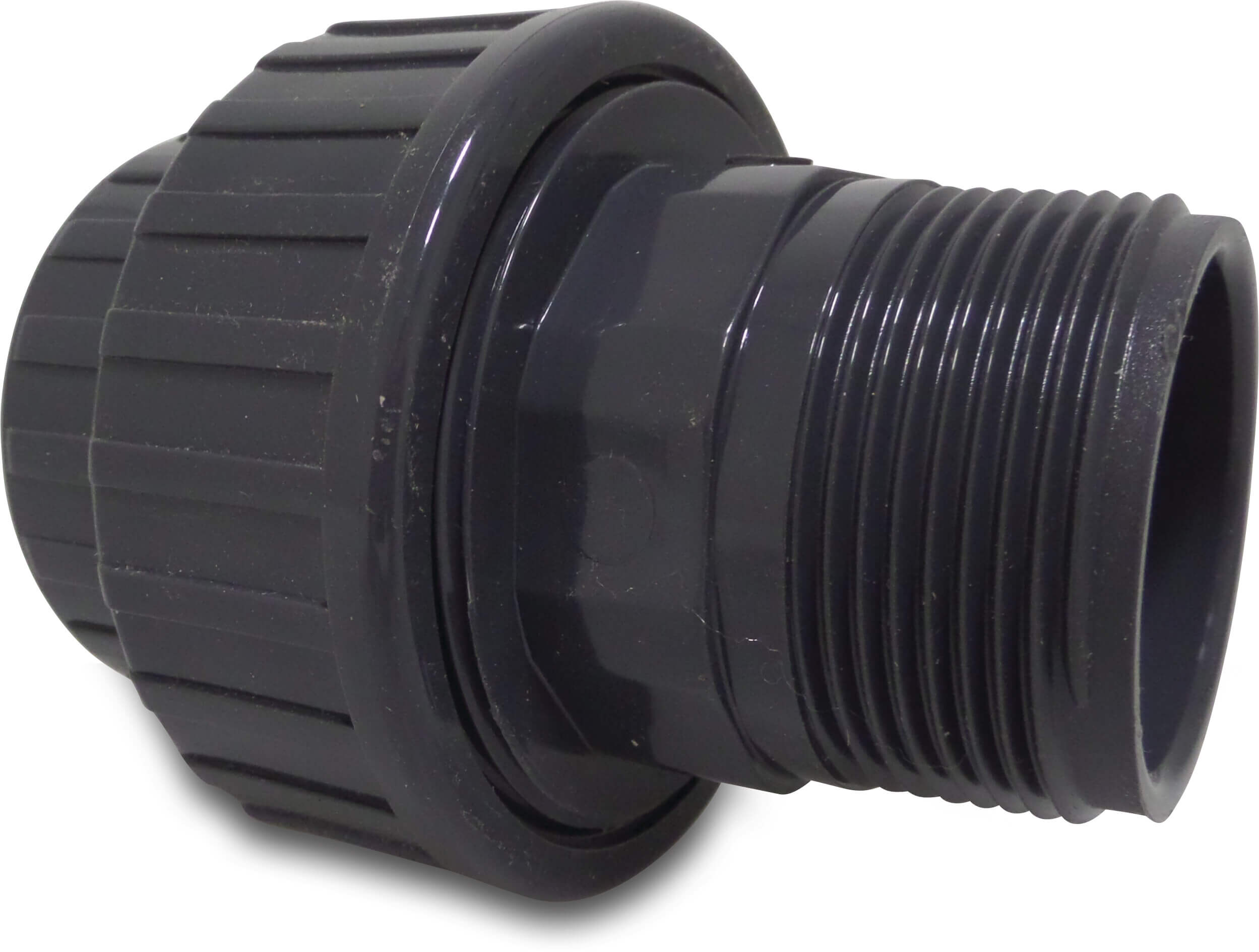 Verschraubung PVC-U 1 1/2" Innengewinde x Außengewinde 10bar Grau P1