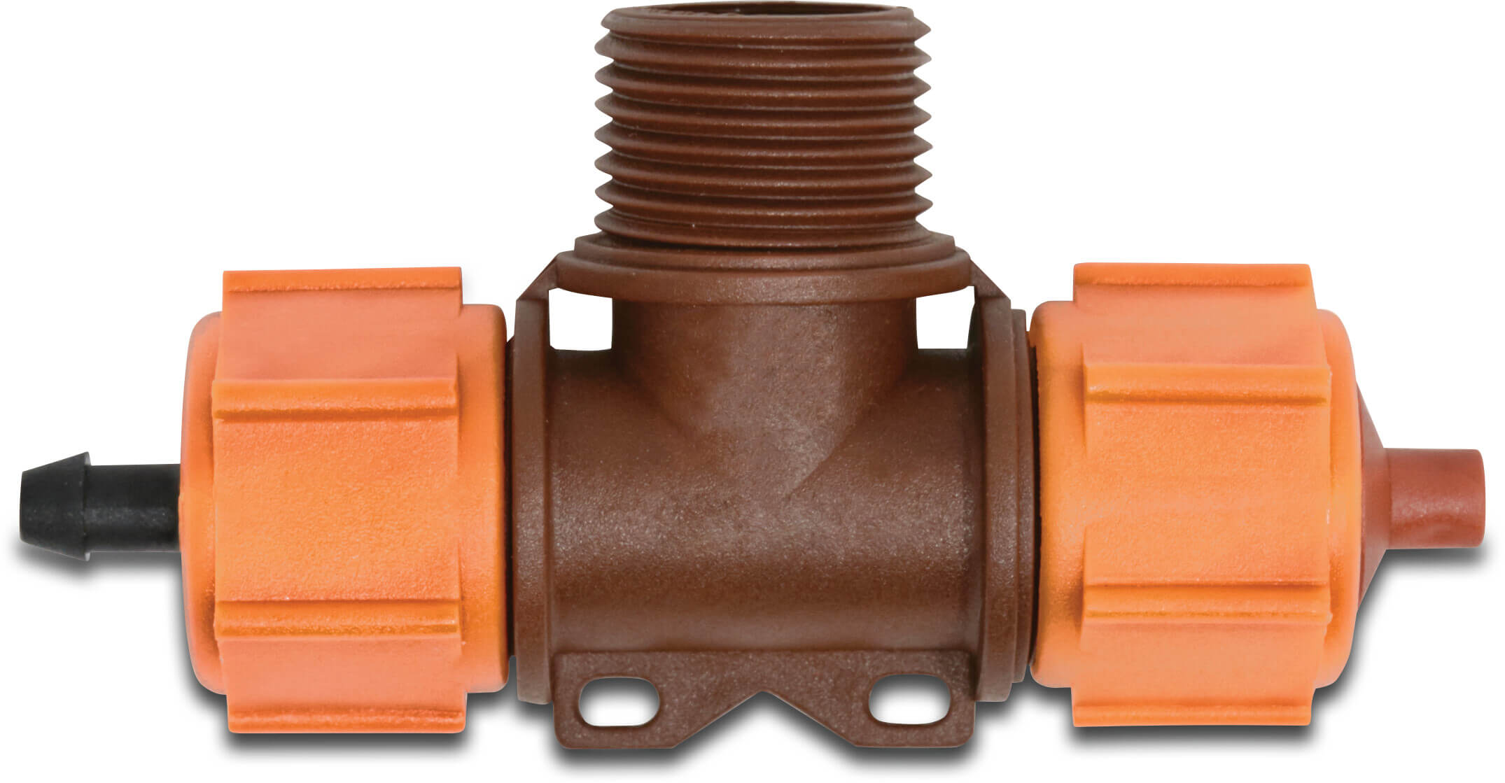 NaanDan Lavtryksforstøver plastik 1/2" udvendig gevind 75mikron 0,80 mm orange/sort type TurboFog