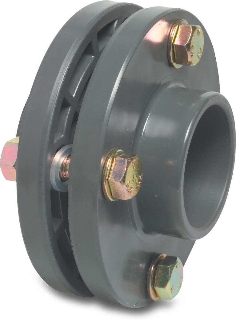 Profec Flangesæt PVC-U 140 mm limmuffe 10bar DN125 grå PN10/16