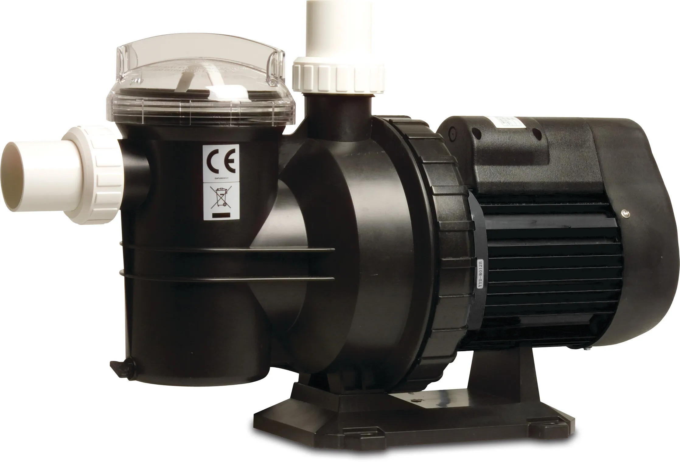 Flotide Pool pump 50 mm / 1 1/2" metric/imperial glue socket 2,5A 230VAC black type SC 050 UK plug 0.5HP UK plug