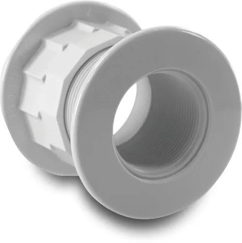 Hayward Inlet fitting ABS 1 1/2" x 2" female thread white