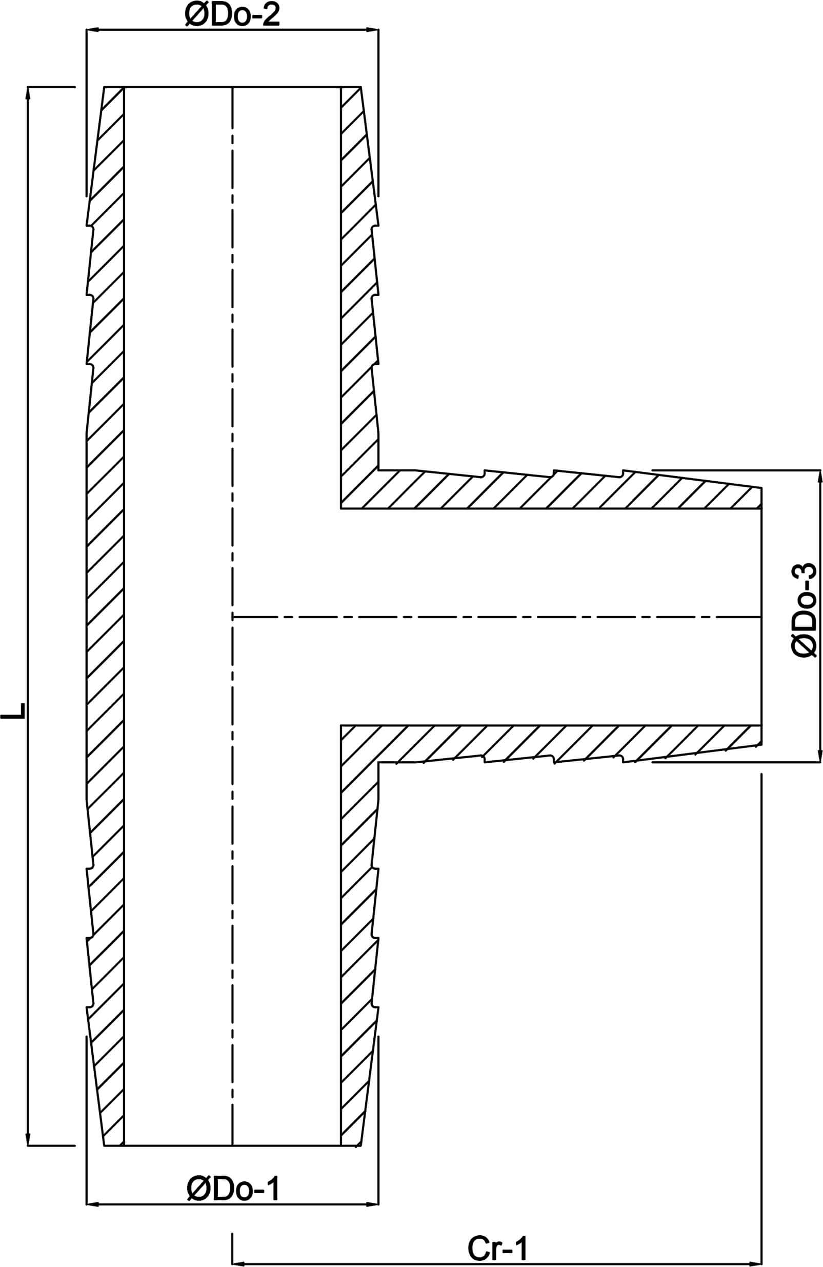 T à 90° POM 8 mm embout 10bar blanc