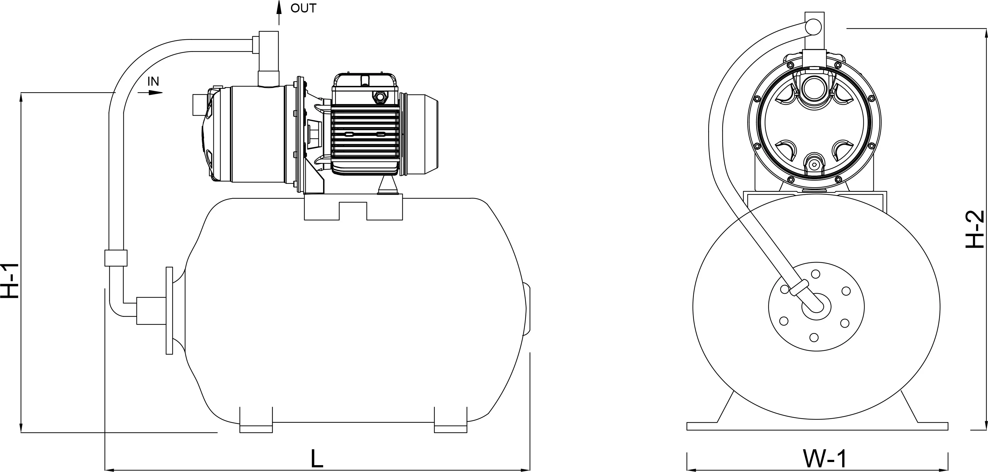 Foras Pressure set cast iron 1" female thread 6bar 3,6A 230VAC blue 24ltr type JA 86 N