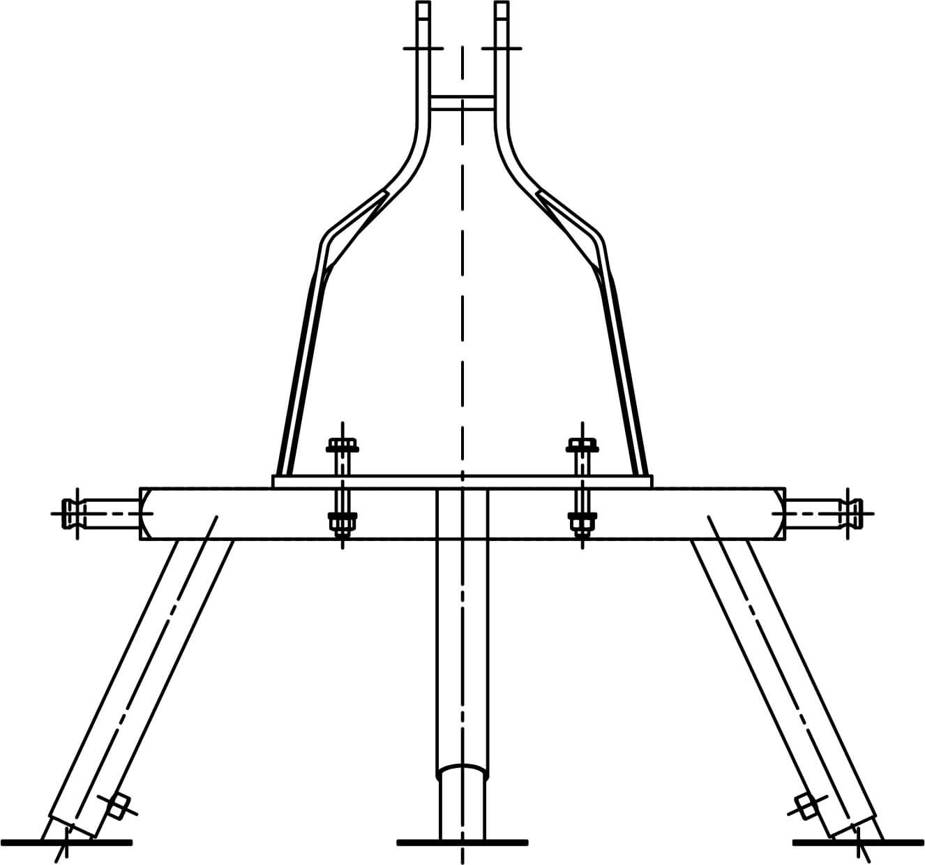 Rovatti 3 point mounting steel type A3T