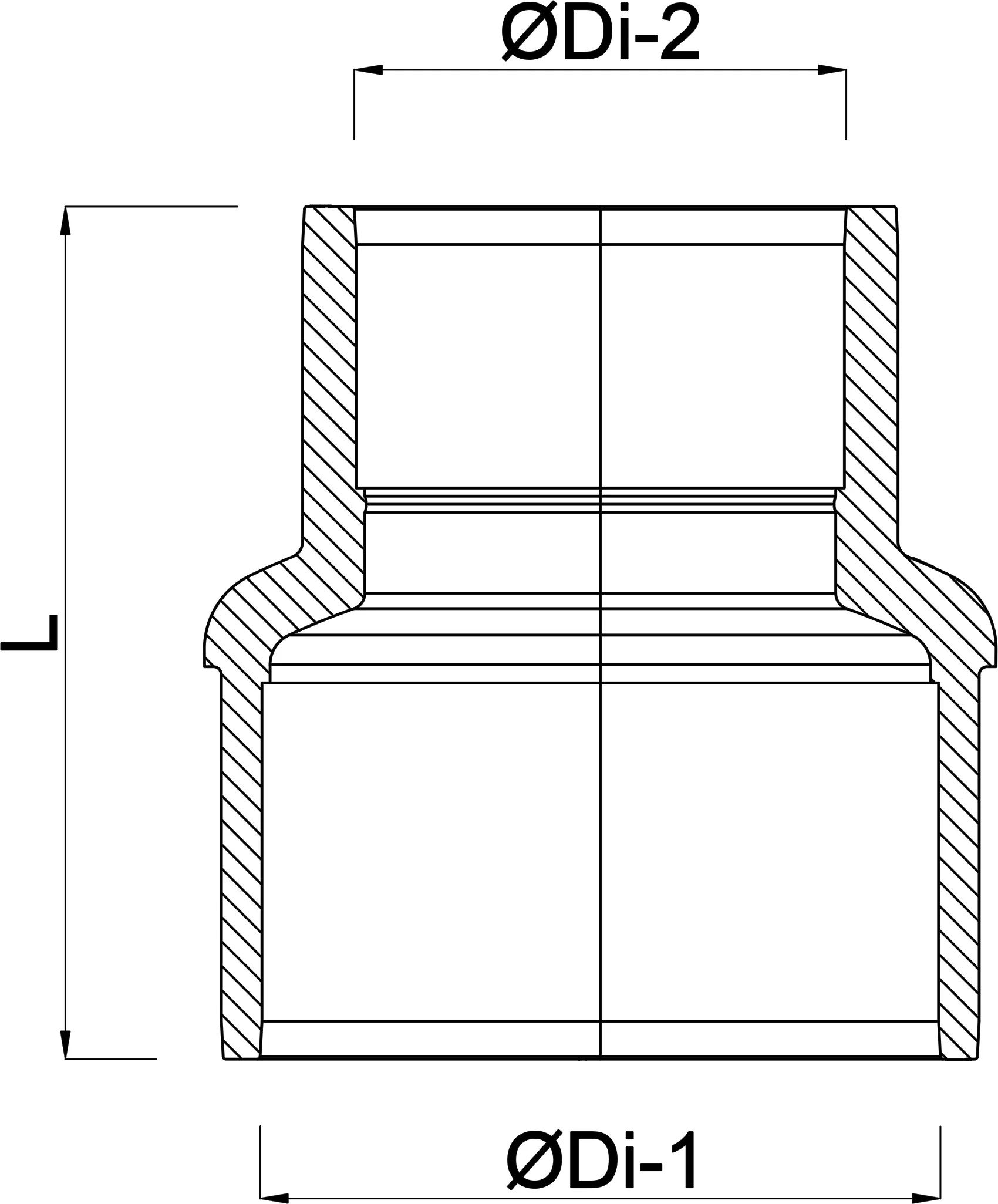 VDL Verloopsok PVC-U 200 mm x 160 mm lijmmof 10bar grijs
