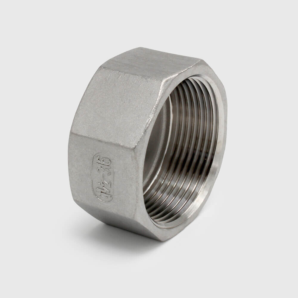 Profec Nr. 300 Cap stainless steel 316 2" female thread 16bar type octagon