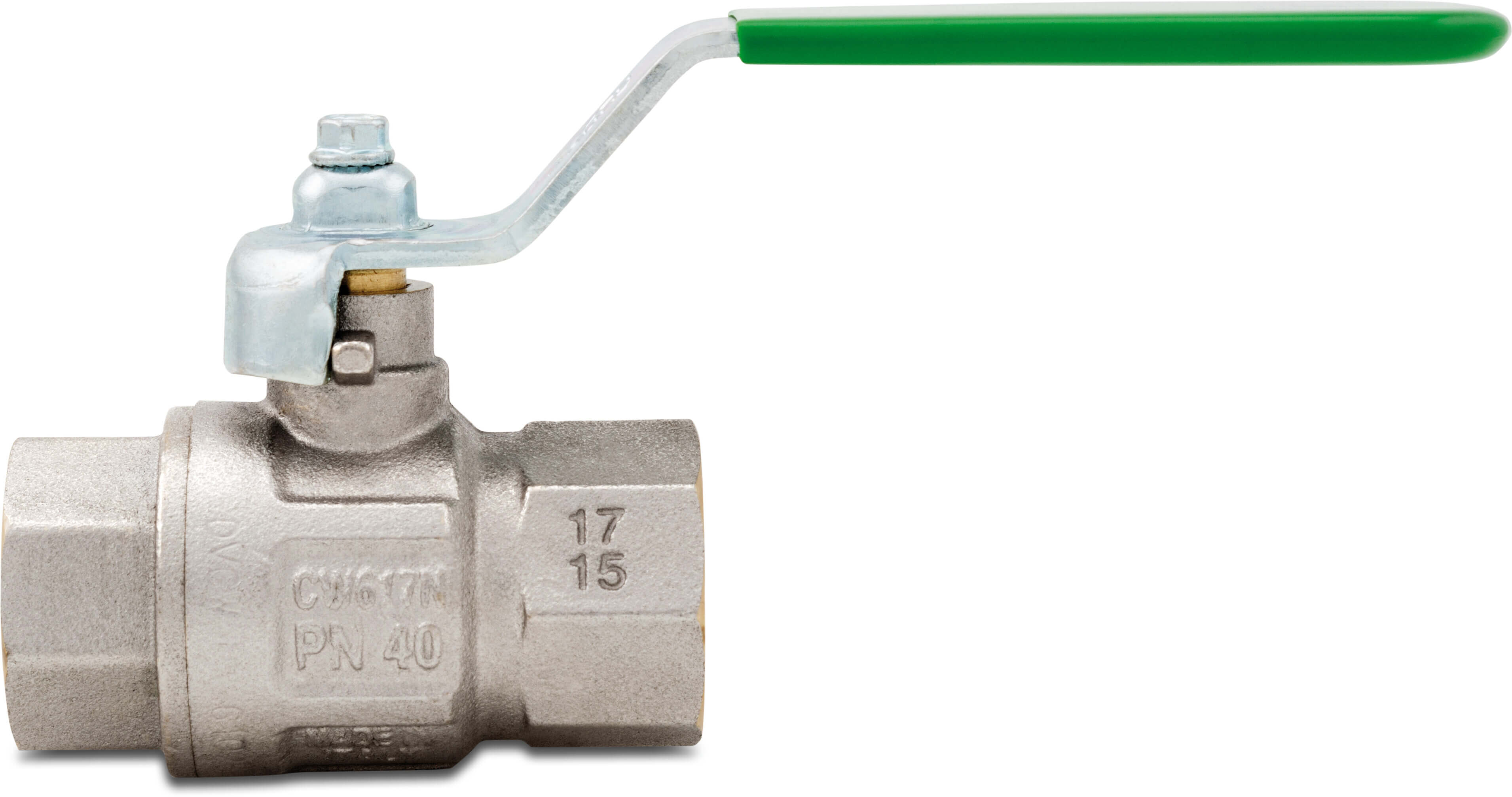 Itap Ball valve brass nickel plated 1 1/4" female thread 30bar DVGW/WRAS type 376