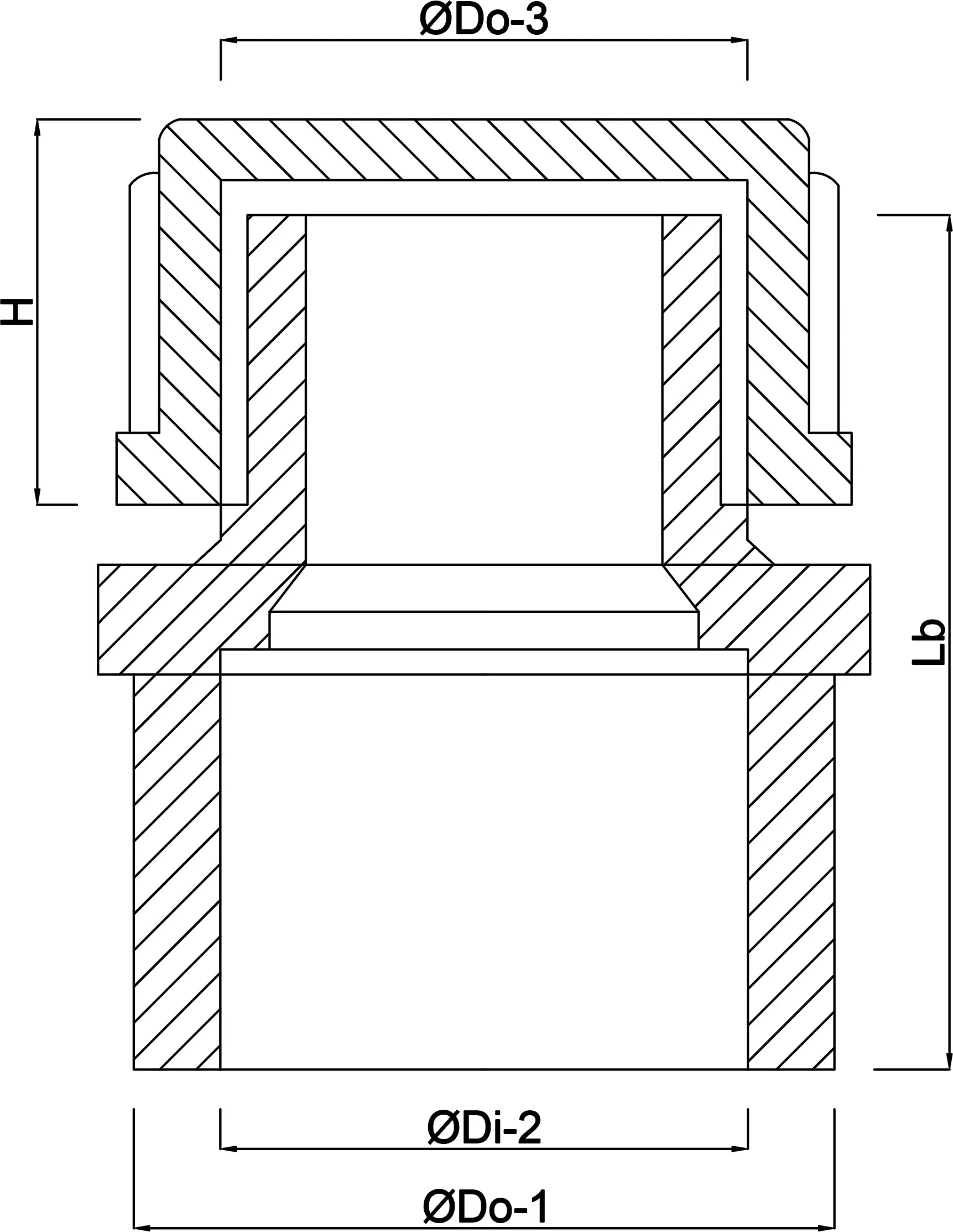 VDL Endkappensatz PVC-U 20 mm x 1/2" Klebemuffe 10bar Grau