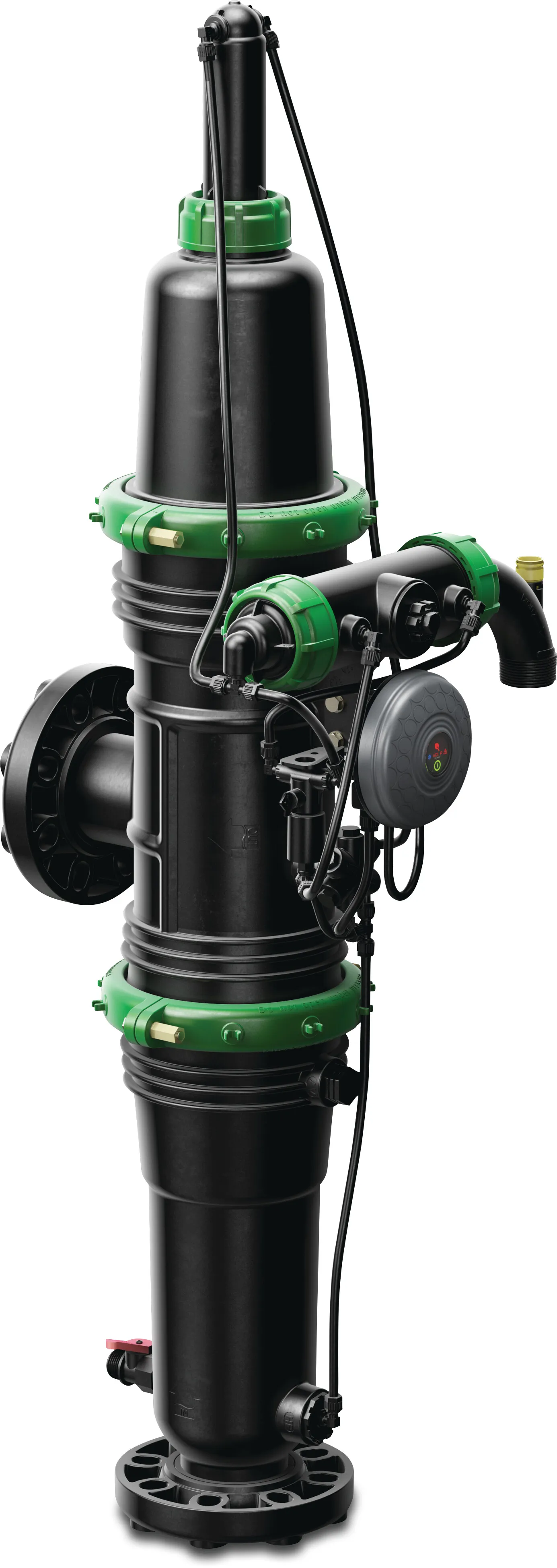 Amiad Automatischer Filter glasfaserverstärktes Nylon 8 bar DIN Flansch Schwarz/Grün Typ Mini Sigma Angle