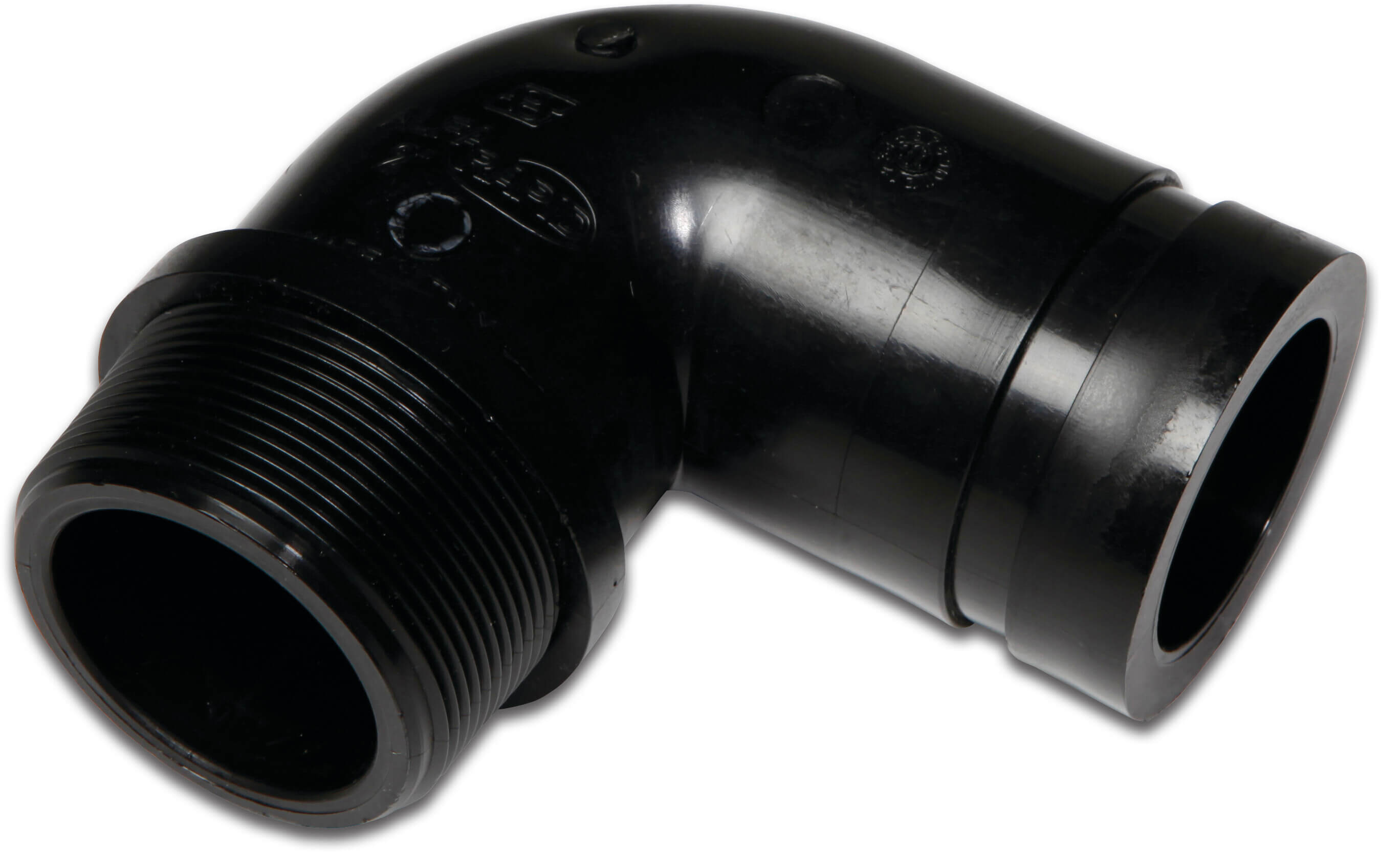 Elbow PP 3" male thread x Victaulic SDR7,4 35bar