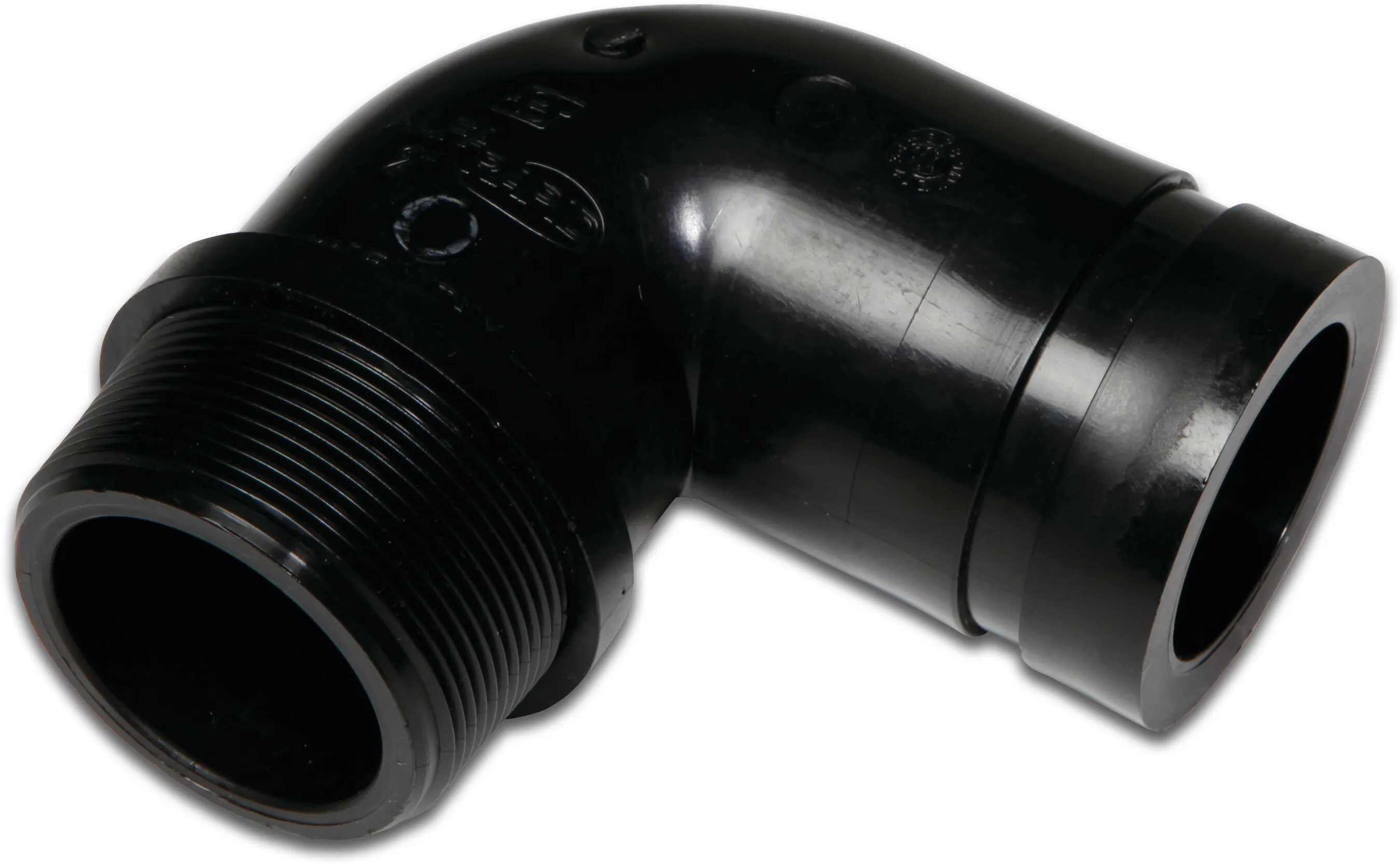 Courbe à 90° PP 2 1/2" filetage mâle x Victaulic SDR7,4 40bar