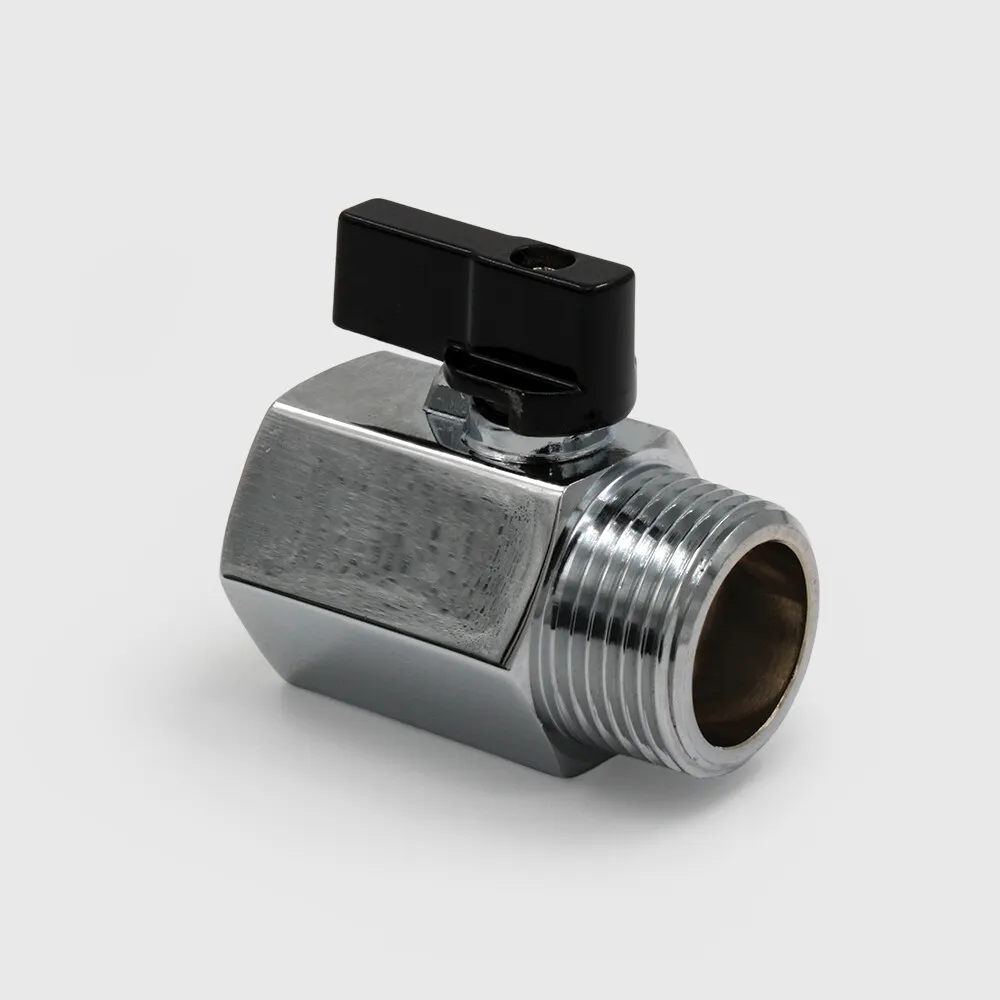 Profec Mini kogelkraan messing verchroomd 1/4" binnendraad x buitendraad 10bar type 405