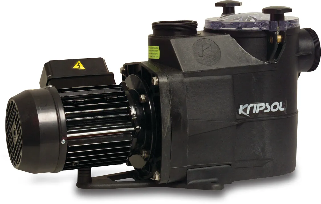 Kripsol Pool pump 50 mm glue socket 3,4/2A 400VAC black type KSE 100 T1 IE3 1HP